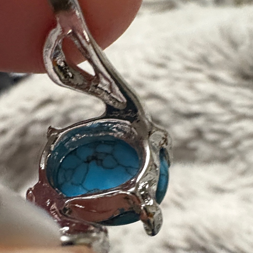Turquoise Silver Ring - Picture 5 of 6
